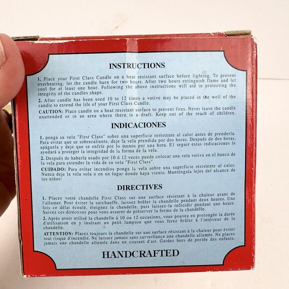 Vintage First Class Candles by Eaton Round Globe Candle "Stained Glass" Mosaic - Picture 10 of 10